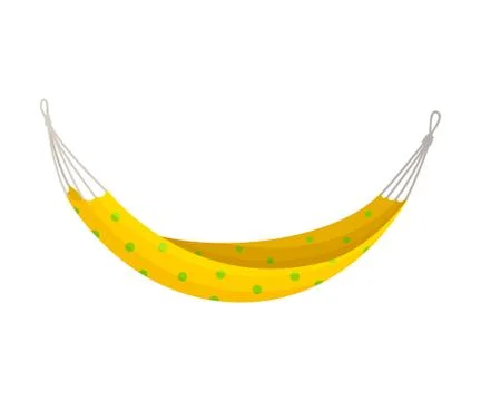 Hammock patterned yellow. Vector illustration on white background. Stock Illustration