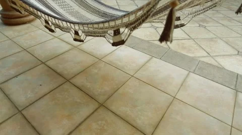 Hammock by a pool at beautiful vacation spot Stock Footage 49130616
