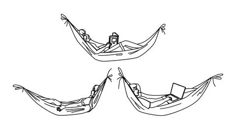 Hammock resting vector Stock-Illustration