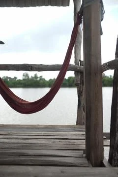 Hammock by the river Stock Photos
