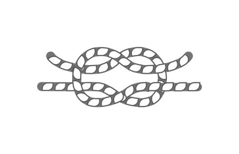 Hammock rope knot isolated vector icon Stock Illustration