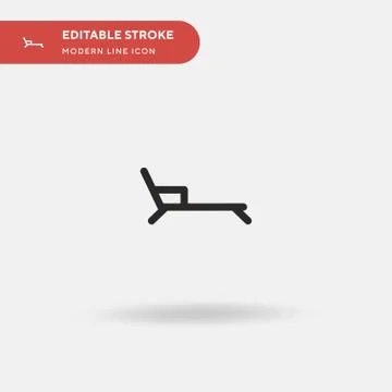 Hammock Simple vector icon. Illustration symbol design template for web mobil Stock Illustration