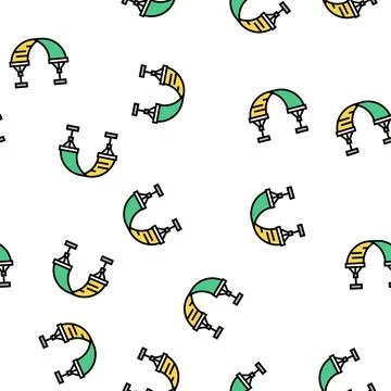 Hammock summer accessory for resting vector seamless pattern Stock Illustration
