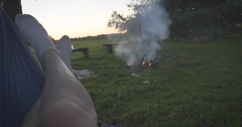 Hammock Sunset Fire Canon 1DC Stock Footage 67174467