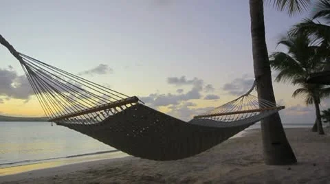 Hammock in sunset Video stock 8919876