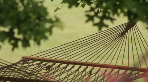 Hammock swaying in the wind Stock-Footage 24701537