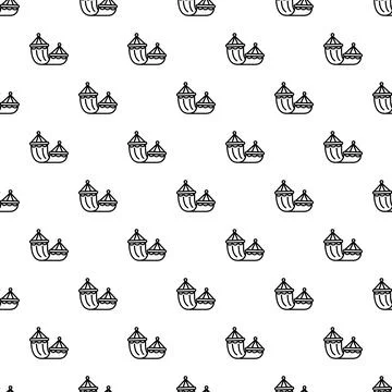 Hammock swing pattern symbolizing relaxation and travel Stockillustratie