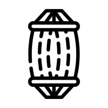 Hammock tool line icon vector illustration flat Stock Illustration