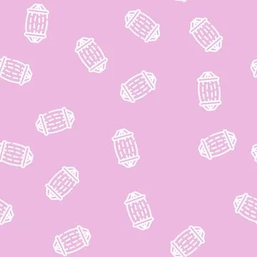 Hammock tool line vector seamless pattern flat Illustrazione stock