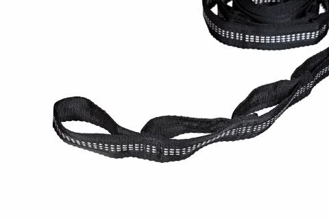 Hammock tree strap isolated on white. Stock Photos