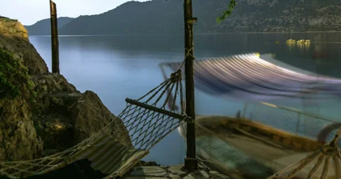 Hammock Under Moonlight Timelapse 4K Video stock 31866256
