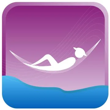 Hammock vacation Illustrazione stock