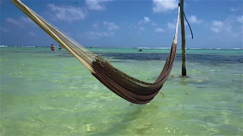 Hammock in the water Stock Footage 47784626