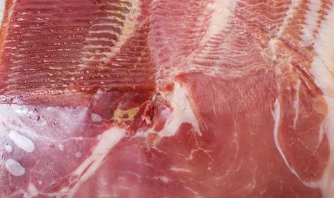 Hamon (jamon) sliced background Stock Photos
