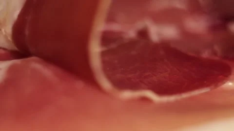 Hamon slice closeup 스톡 동영상 155410066