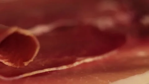 Hamon slice closeup Stock Footage 155410071