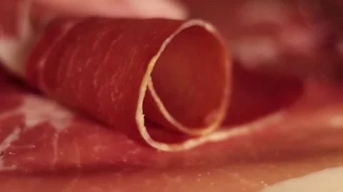 Hamon slice rolling Stock Footage 155410061