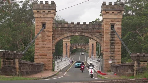 HAMPDEN BRIDGE KANGAROO VALLEY Stock Footage 163221272