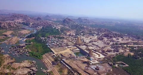 Hampi aerial Stock Footage 133333366