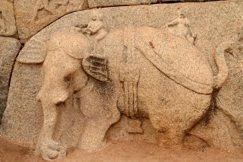 Hampi bas relief Stock Photos