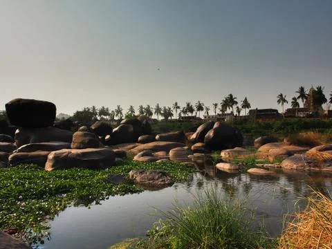Hampi River Stock Photos