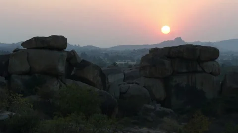 Hampi-time lapse-2 Stockbeeldmateriaal 22841229