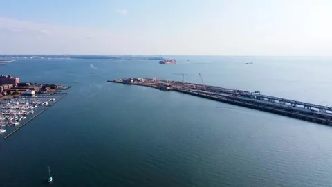 Hampton Roads Bridge Tunnels Stock Footage 329985533