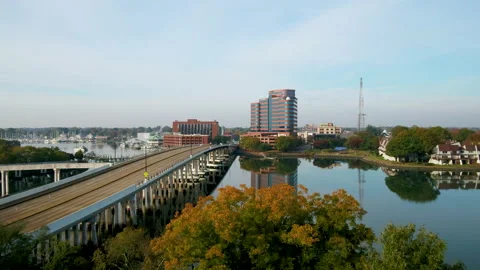Hampton University Aerial Stock Footage 164983142