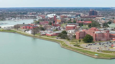 Hampton University Aerial Stock Footage 331740884