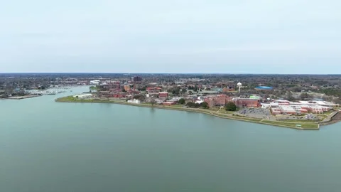 Hampton University Aerial Stock Footage 331740893