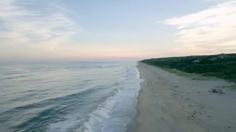 Hamptons Aerial during sunset 動画素材 93407429