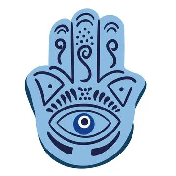 Hamsá evil eye vector Stock Illustration