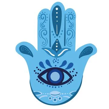 Hamsá evil eye vector Stock Illustration