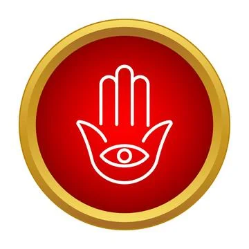 Hamsa hand symbol protecting from evil eye Stock Illustration