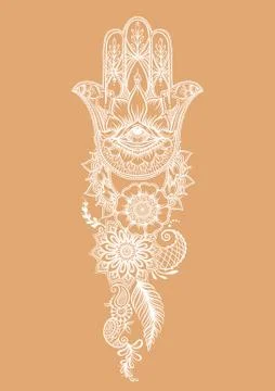 Hamsa meh 2 zz Illustrazione stock