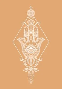 Hamsa meh 2 zz Illustrazione stock