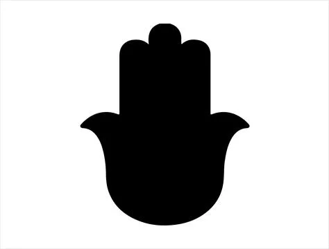 Hamsa silhouette vector art Stock Illustration
