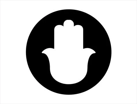 Hamsa silhouette vector art Stock Illustration