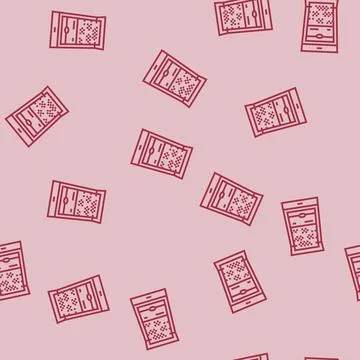 Hamster bedding pet line seamless pattern Stock Illustration