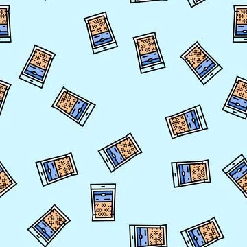 Hamster bedding pet vector seamless pattern Stock Illustration