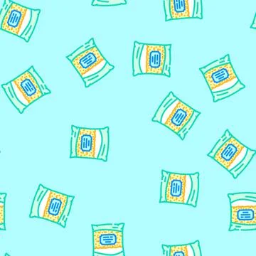 Hamster bedding pet vector seamless pattern Stock Illustration