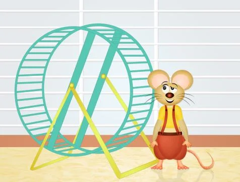 Hamster in the cage Stock Illustration