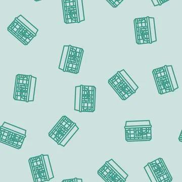 Hamster cage pet line vector seamless pattern Stock Illustration