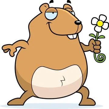 Hamster Flower Stock Illustration