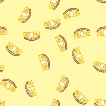 Hamster house pet vector seamless pattern Stock Illustration