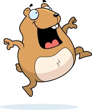 Hamster Jumping Stock Illustration
