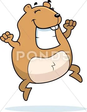 Hamster Jumping Stock Illustration