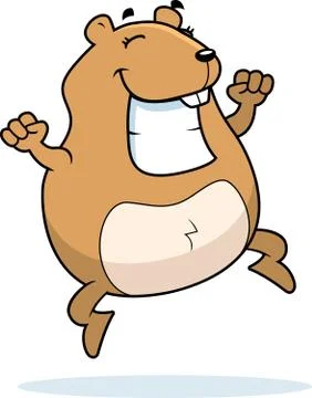 Hamster Jumping Stock Illustration