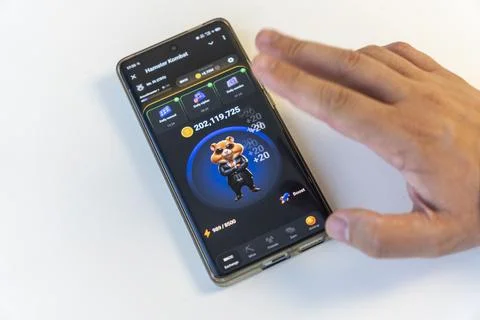 Hamster Kombat is a viral Telegram based crypto game for earn HMSTR tokens by Fotos de archivo
