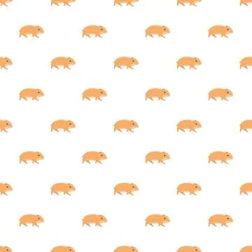 Hamster pet animal seamless pattern design background Stock Illustration